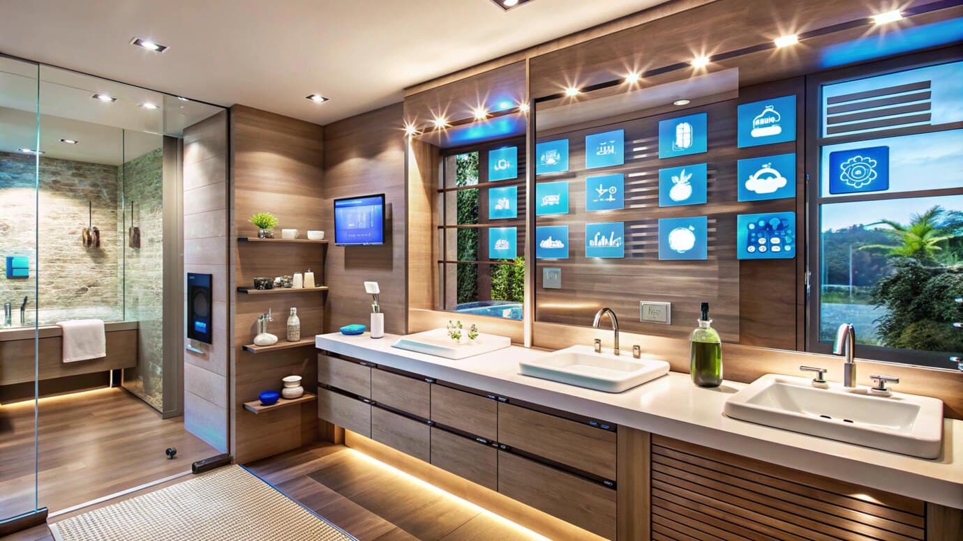 Modern bathroom with sleek design
