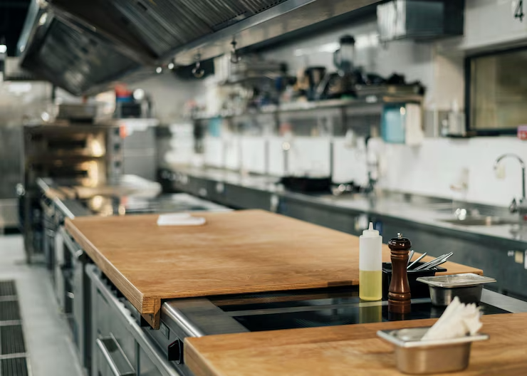 Professional kitchen with modern design