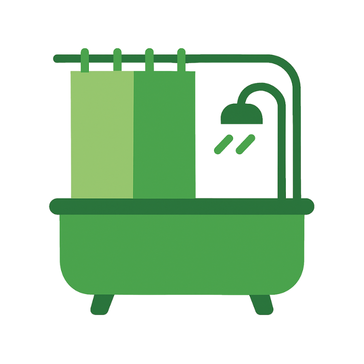Tub Shower Combo With Shower Curtain